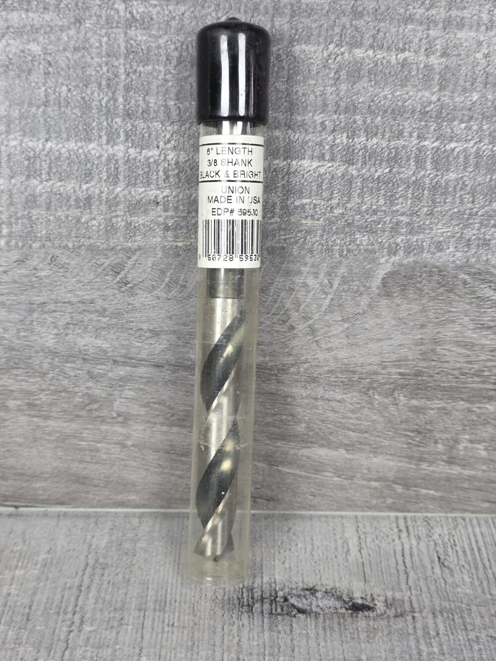 17/32" High Speed Twist Drill Bit Black & Bright 6" Long 3/8" Shank b296